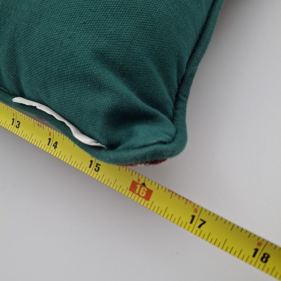 Vintage Tapestry Pillow Christmas Cats Kittens Playing Under Tree 16"X 11" Green - Picture 8 of 8